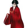 Chinese Wei And Jin Dynasties Style Hanfu Red Fairy Suit Elegant Suit Women's Clothes