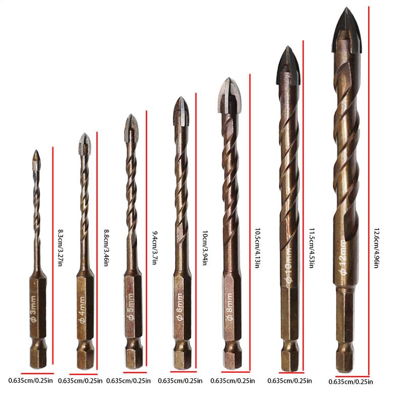 

Кирпичные сверла для бетона Кирпичная кладка Набор бетонных сверл из 7 штук Прецизионный профессиональный наконечник Молоток для строительства Алюминий CHINA