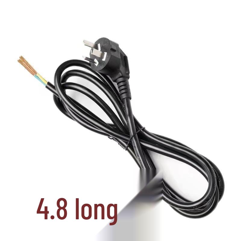 Three-Core Electrical Power Cord with Outdoor Plug and Integrated Three-Prong Connector