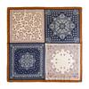 New cotton and linen small square scarf women's autumn and winter Korean version versatile cashew nut small scarf decorative belt neck protection warm