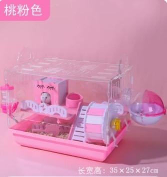 Kleiner Hamsterkäfig Acryl Transparent Spezielles Haus Extra Große Villa Goldener Bär Zubehör