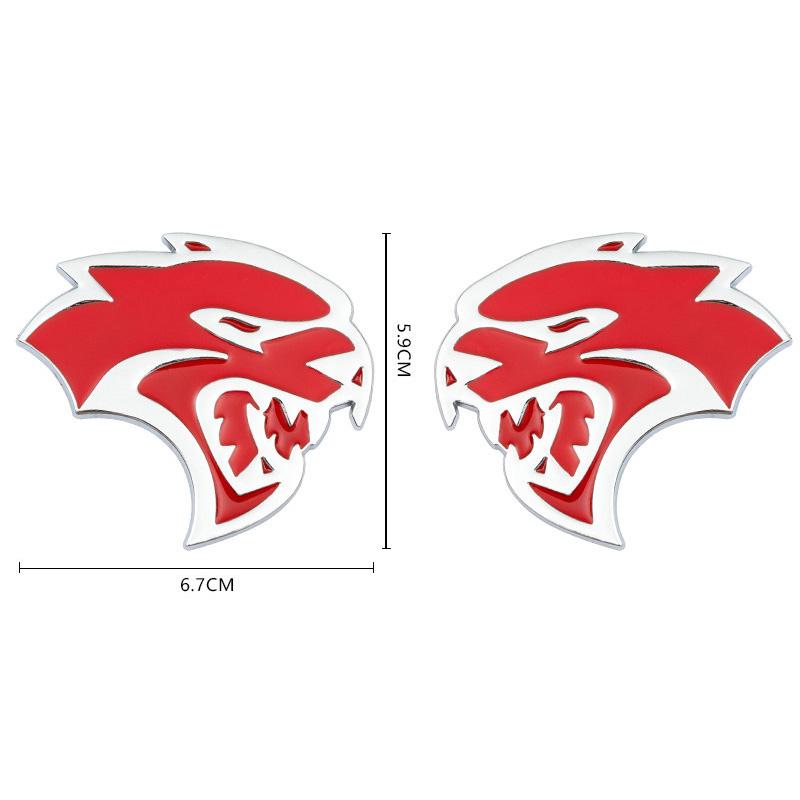 Leopard Head Badge Sticker Front Grill Side Fender Rear Trunk Emblem Decal Cars Accessories
