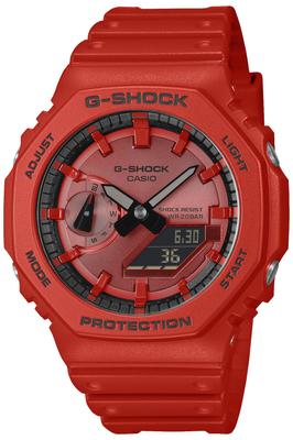 Casio Uhr aus umweltfreundlichen Materialien GA-2100RRB-4AJF Herren Rot,