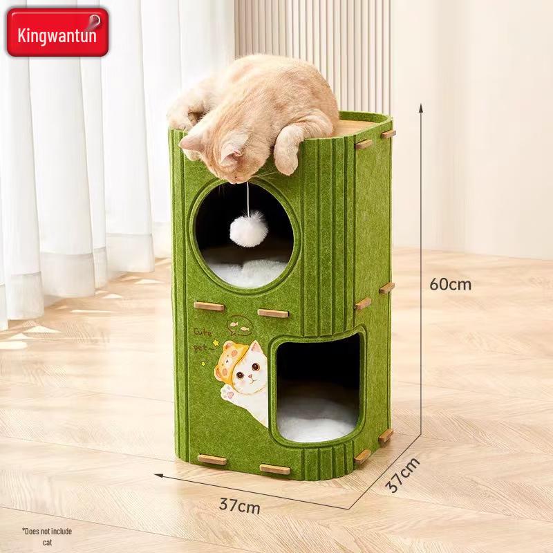 Jingwangrun Multi-Level Felt Cat Tree & Condo