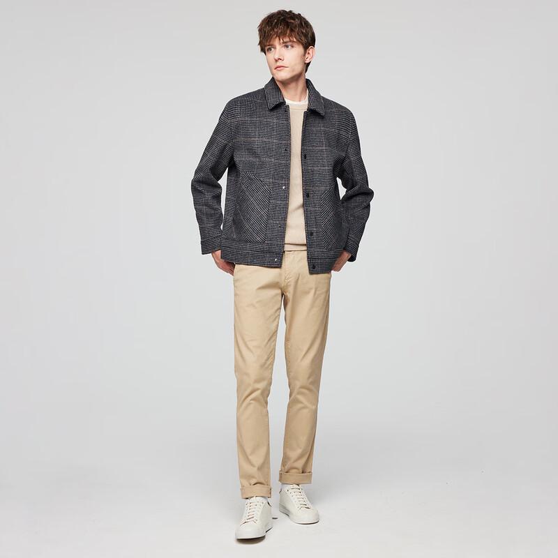 Hodo Men's 53% Wool Blend Casual Jacket