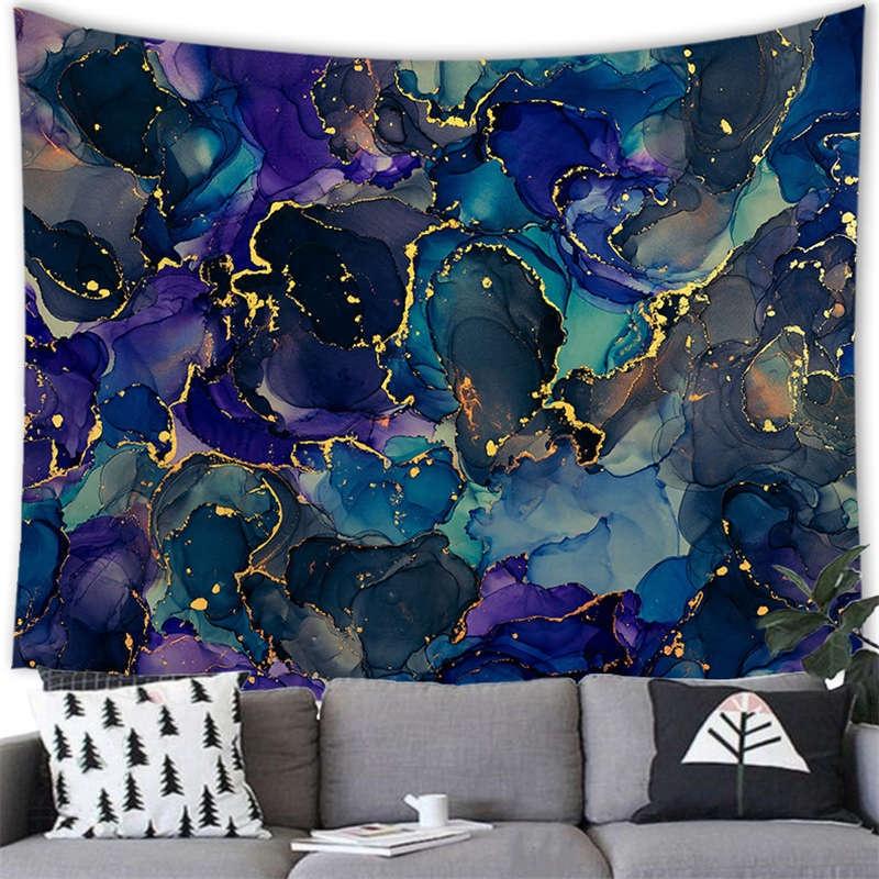 Luxury Wall Hanging Marble Texture Pattern Tapestry Painting Bedroom Living Room Decoration Room Background Hanging Wall