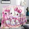 Cute Hello Kitty Pony Blanket Camping Trip Soft And Comfortable Machine Washable Outdoor Plush Blanket Air Conditioning Blanket