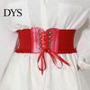 Women Wide Belt Corset Waist for Lace Up Tied Waspie Trendy Elastic Dresses Halloween Pirate Costume Accessory Retro Design