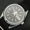 JAPAN VINTAGE SEIKO 5 AUTOMATIC REFURBISHED MENS BLACK DIAL WATCH A440606-4 Sk-a440606