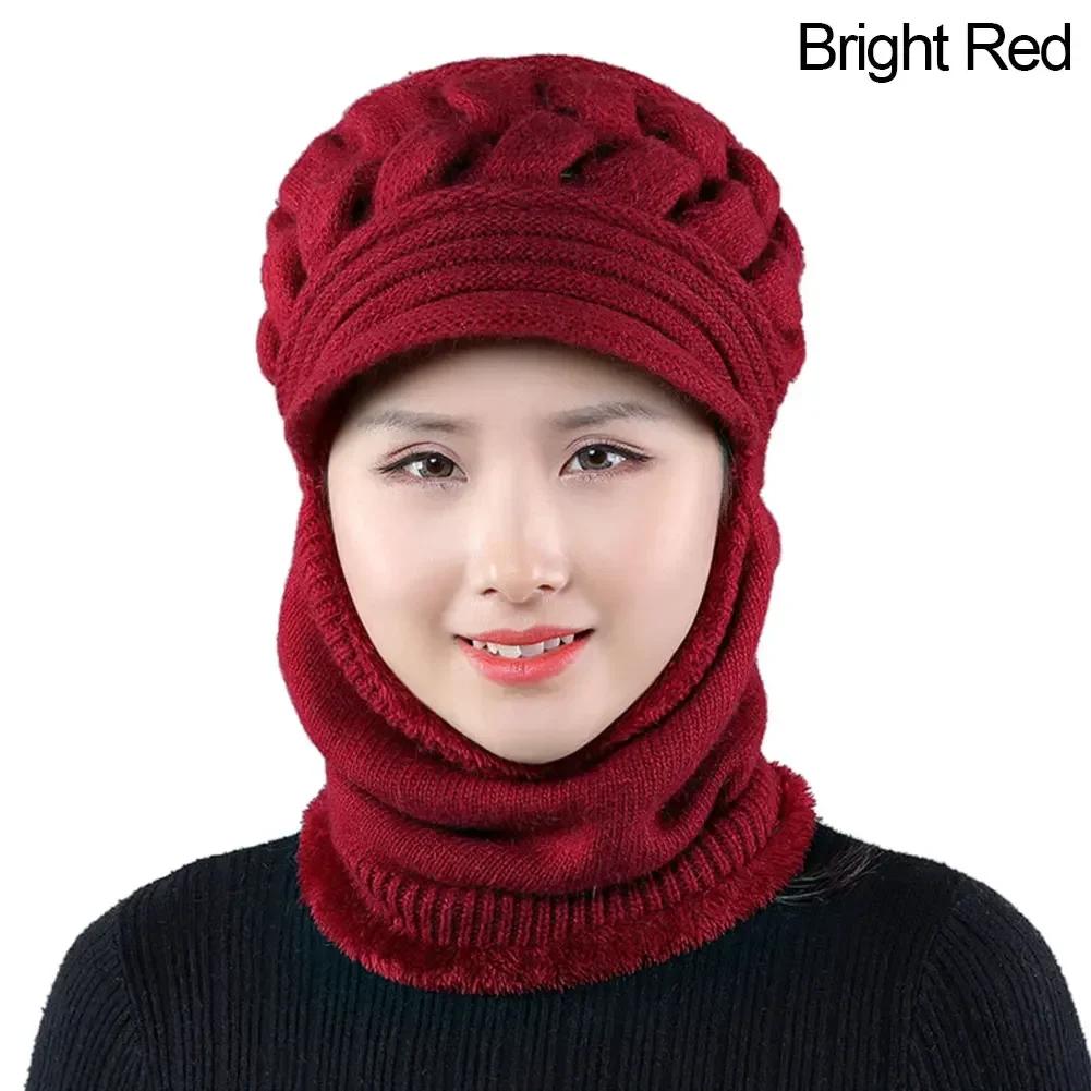 Chapéu de Inverno Gorros de Peça Única Chapéus Gorros de Inverno Para Homens Mulheres Cachecol de Lã Toucas Máscara Balaclava Gorras Touca Chapéu de Tricô