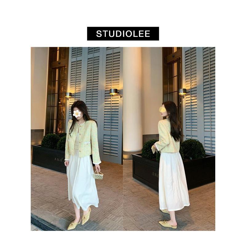 Sheepskin version triangular buckle cool slippers women's hollow pointed tip pleated baotou half slippers