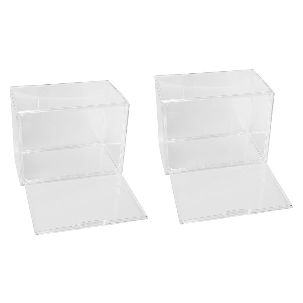 Transparente Vitrine für Miniaturfiguren Kunststoff Stapelbare Ausstellungsbox Organizer für Sammlerstücke Figuren Puppen
