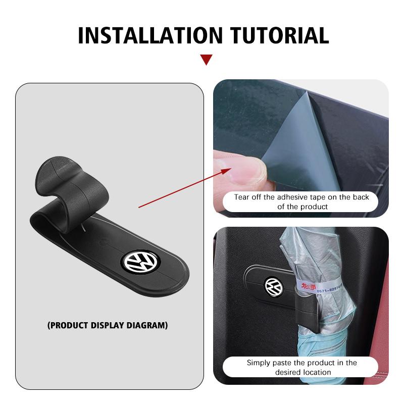 Car Umbrella Holder Adhesive PP Auto Interior Storage Organizer For Volkswagen VW Scirocco Jetta Beetle Golf 4 5 6 Passat Polo