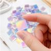 50 Stuks Regenboog Holografisch Acryl Vierkante Holo Plexiglas Tegels Iridescent Acryl Kunst Creatie