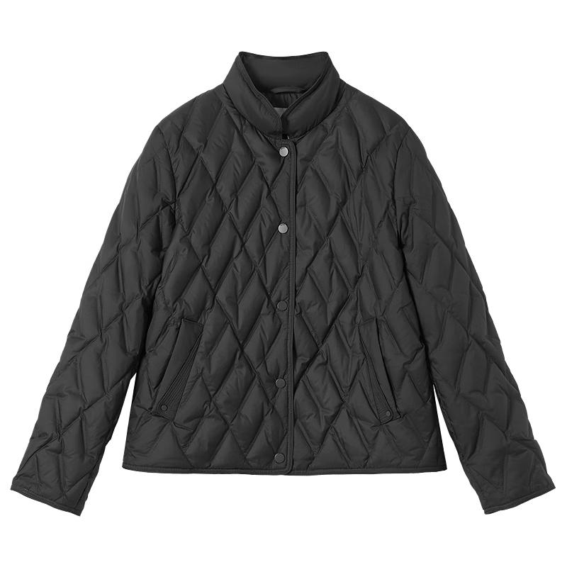JUZUI Women's Minimalist Stand Collar Goose Down Jacket