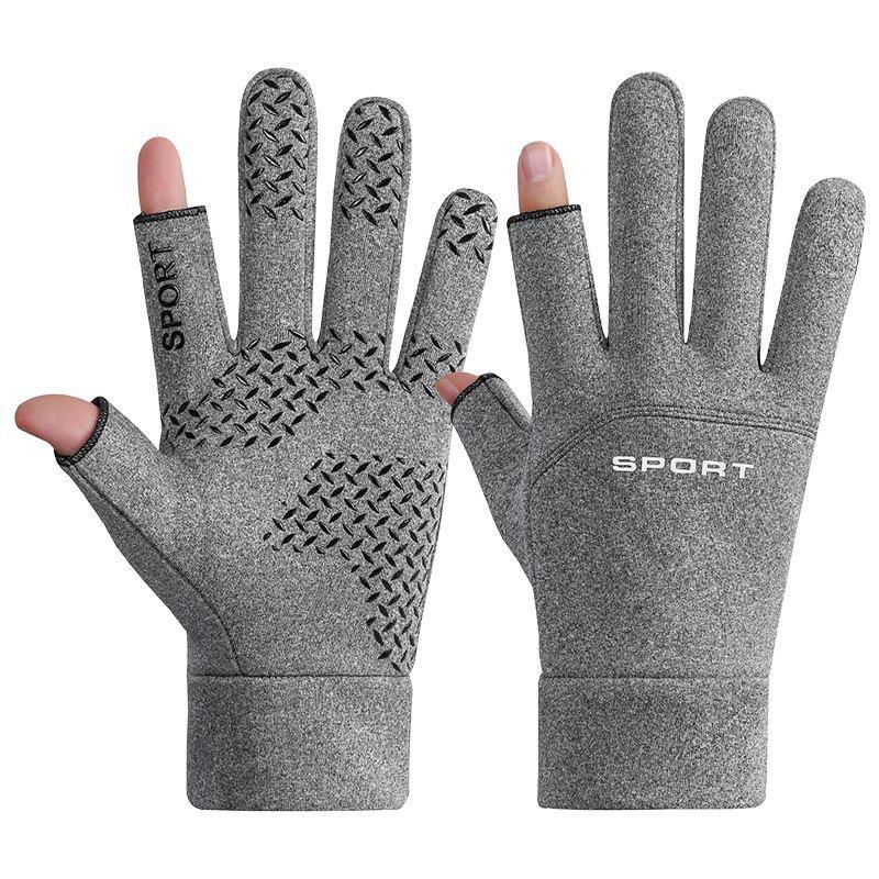 Men's Autumn/Winter Cycling Gloves: Warm, Velvet-Lined, Windproof, Waterproof, Non-Slip, Touchscreen Compatible for Outdoor and Electric Riding.