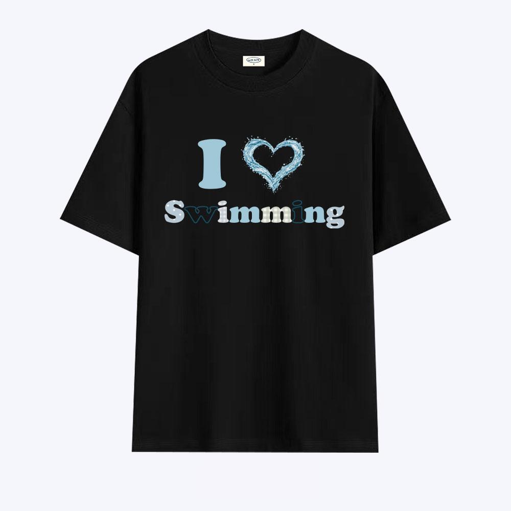 Wideusseom Love Format I Love Swim T-Shirt (Type B)