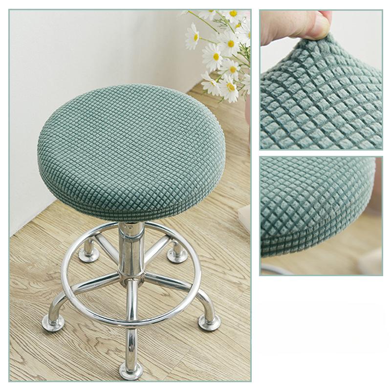 Round Stool Chair Cover Household 360° Protection Dust Cover Swivel Chair Stool Seat Cover Protective Cover