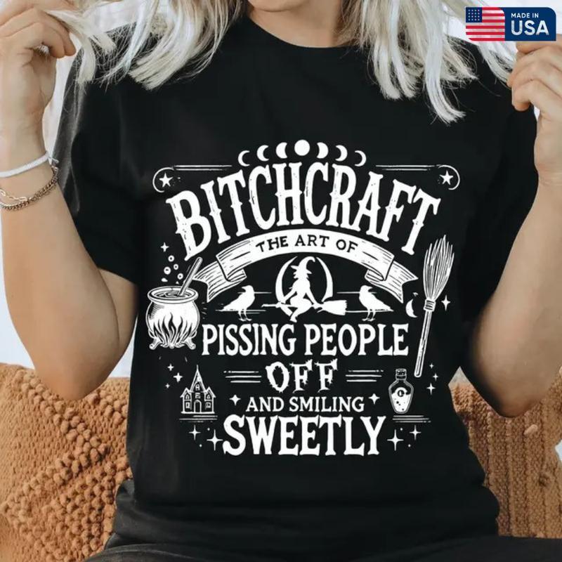Bitchcraft Adult Humor Shirt. Casual Everyday Softstyle T-Shirt. M