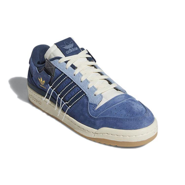 Adidas Originals Forum 84 Trendy Versatile Durable Low-Top Skate Shoes Unisex Sneakers Denim-Blue GW0298