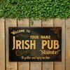 1pc Customizable Irish Pub Metal Sign Personalized Vintage Rustic Wall Decor for Home Bar (Decor Only)