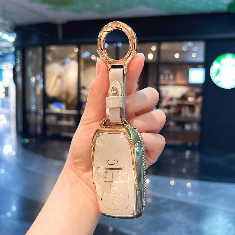 For Toyota Keycase Sienna Alphard Granvia Crown Vellfire Keycover Keyshell Keychain Premium Car Key Shell Cars Accessories