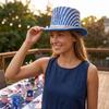 Unisex Patriotic and Feather Top Hat for Fourth of Celebrations
