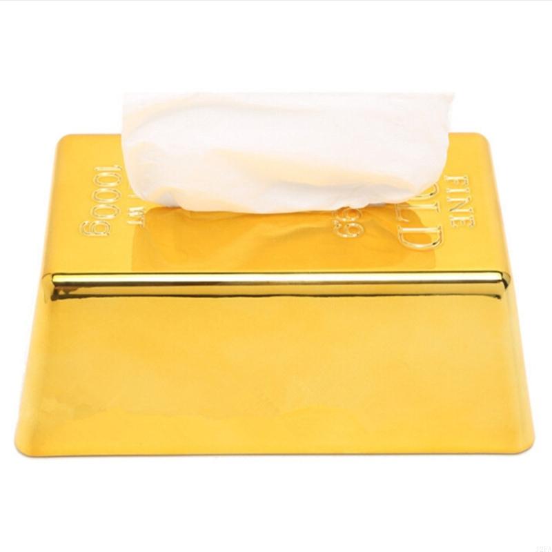 Multi Functional Tissue Dispenser Gold Plated Finish Nonslip Base Paper Holder