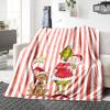 Christmas Grinch Holiday Scene Blanket Soft Throw Blanket For Home Bedroom Bed Sofa Travel Office Solid Christmas Blanket