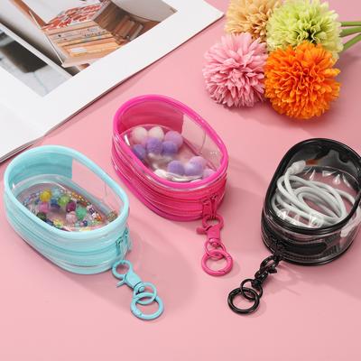 Uxcell 4 Zoll Plüschpuppe Außentasche PVC Transparent Mini-Puppe Ausstellungsbeutel Klare Aufbewahrungstasche für Blind Box Puppenausstellung Rund