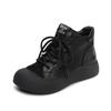 Fashion 2025 Autumn and Winter New 4cm Handmade Genuine Leather Women's Shoes Retro Flat Versatile Soft Cowhide Lace Up Short Boots