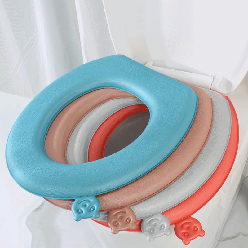 1Pc Eva Waterproof Toilet Seat Cover Thickened Four Seasons Universal Toilet Seat Cushion Paste Type Toilet Cushion Accessories