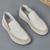New Fashion Fisherman Loafers New Men's White  Genuine Leather Espadrilles Shoes Male Walking Sneakers Footwears Zapatos Hombre