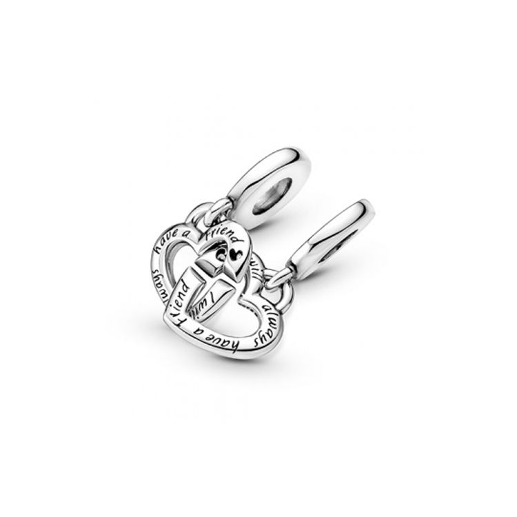 Pandora Heart Letter Decoration Pendant Unisex Pendant Silver 799538C01