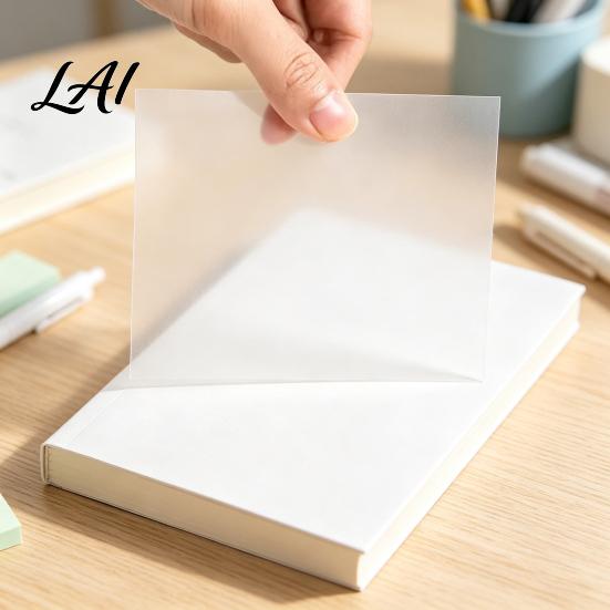 Clear Adhesive Notepads 2PCS Transparent Sticky Notepads Waterproof Memo Pads Smooth Writing Reusable Memos Strong Repositionable Strips for Office
