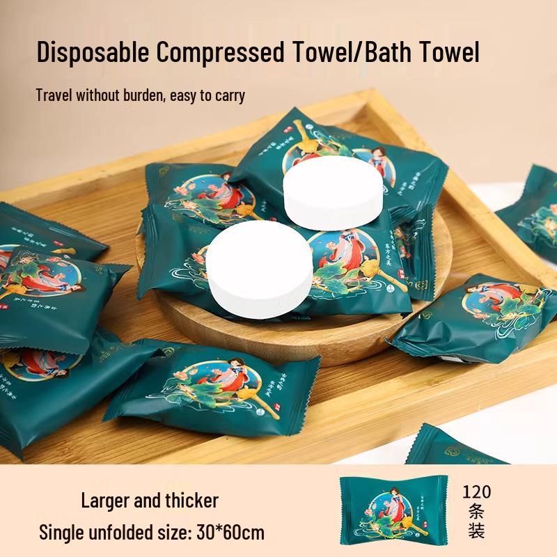 Thickened Travel Pack: Enlarged Disposable Cotton Face & Bath Towels