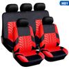 Uniwersalny zestaw pokrowców na siedzenia samochodowe pasuje do większości pokrowców na samochody z detalami toru opon stylizacja cztery pory roku na ochraniacz na siedzenia wnętrze samochodu