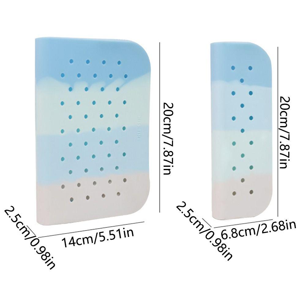 Breathable Holes Silicone Pencil Case Zipper Large Capacity Stationery Storage Bag Portable Waterproof Makeup Organizer Cosmetic