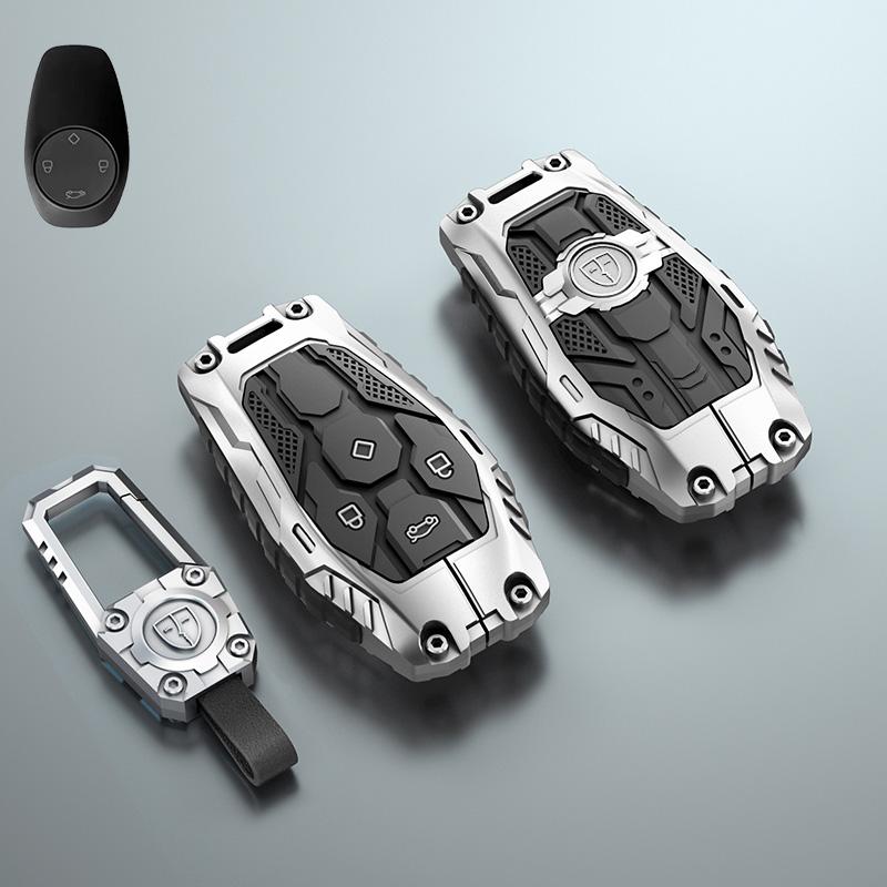 Styling Mouldings Zinc Alloy Car Smart Remote Key Cover Case Protector Holder Shell Bag For Leapmotor T03 S01 C11 C01 Type Keych