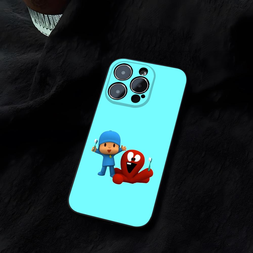 Cartoon P-Pocoyos Cute Phone Case Funda For Iphone 14 16 17 13 11 15ProMax 12 Pro Max Mini Xr Xs X 7 Plus Covers
