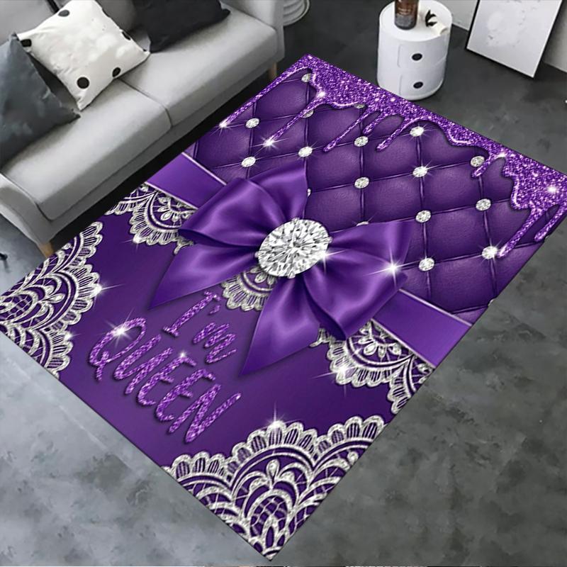 

2025 New I m Queen Bow Carpet Rug for Living Room Bedroom Home Sofa Decoration,Kids play Non-slip Floor Mat8 40x60cm( 15x23in )