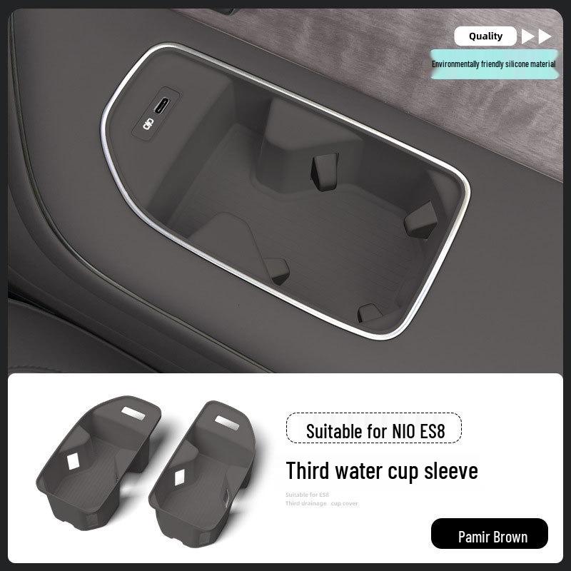 Compatible 26-Model Silicone Water Cup Holder for Nio ES8 Third Row - 2026 3rd Gen Car Accessory