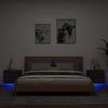 Wall-mounted Bedside Table - Maison Exclusive - Integrated RGB LED - Set of 2 - Black
