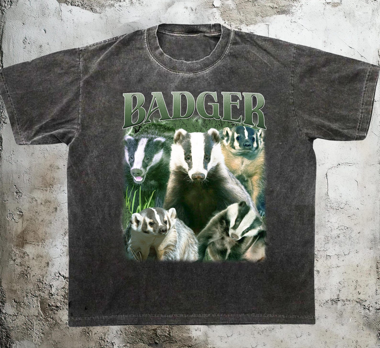 Vintage Badger Graphic T-Shirt, Badger Lover Gift, Retro Animal Tee, 90s Streetwear Shirt 4XL