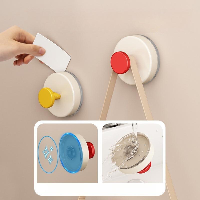 Suction Cup Hook Reusable Self-adhesive Hooks Wall Adhesive Hanger Towel Holder Travel Bathroom Kitchen ccessories Supplies