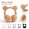 Winter Warm Plush Earmuffs with Bear Ear Design