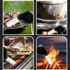 BBQ Air Fan with USB Cable Handheld Bellows for Picnic Cooking
