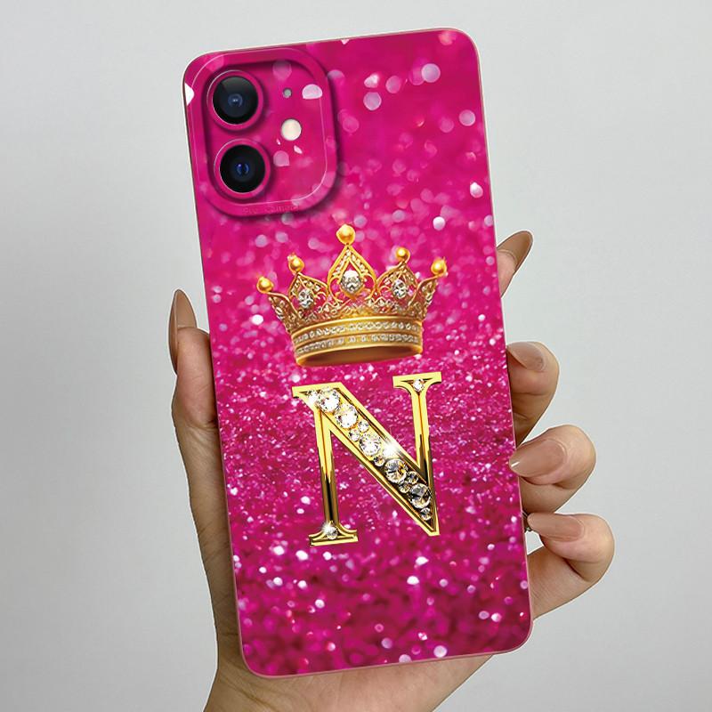 For Apple iPhone 11 Case iPhone11 Pro Luxury Crown Letter Couple Cover Soft Liquid Phone Case For iPhone 11 Pro Max Fundas Coque