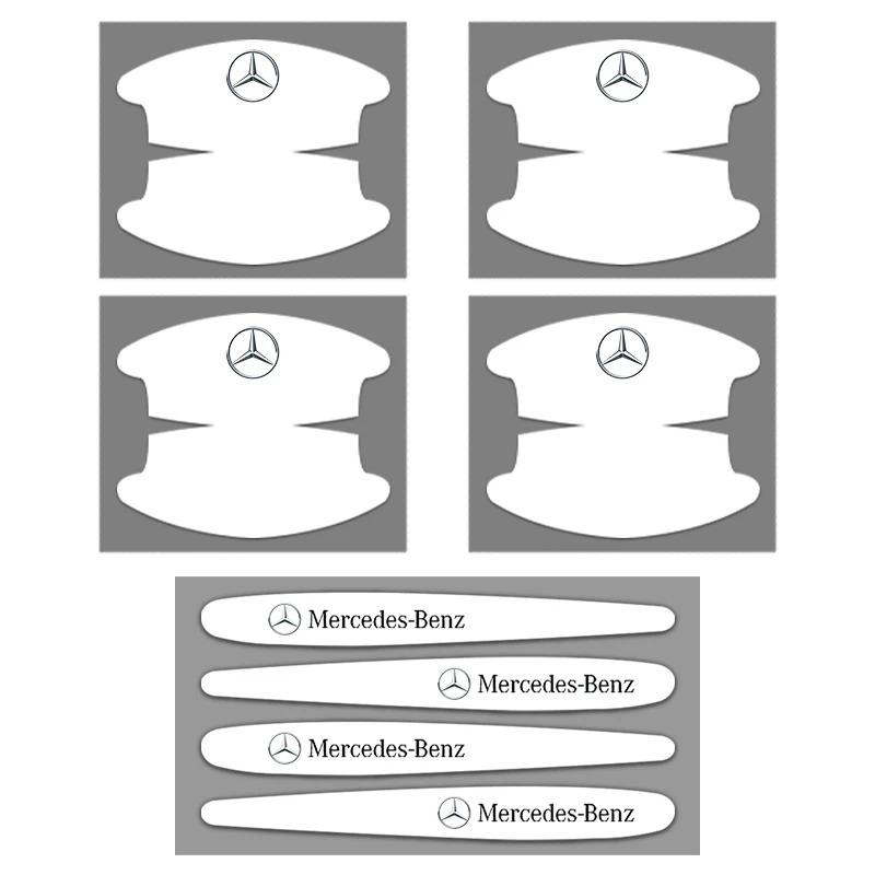 Clear PVC Transparent Car Door Handle Bowl Protector Film For Mercedes Benz AMG W204 W205 W177 Auto Refit Accessories W117 W222 VC0