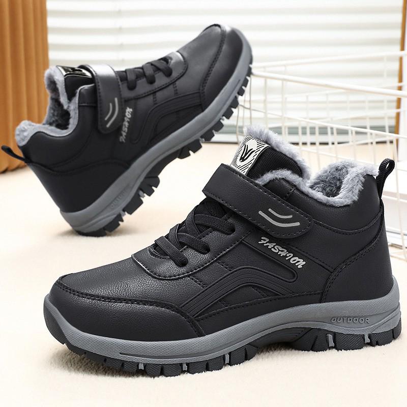 Damen 2025 Herbst/Winter Baumwoll-Wanderstiefel mit Fleecefutter - Verdickte Schneestiefel